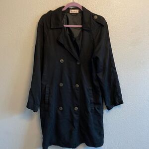 NAANAA-Black long trench coat- Size small